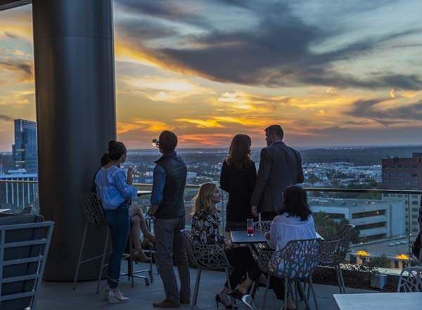 Rooftop bar Branch & Bird in Fort Worth