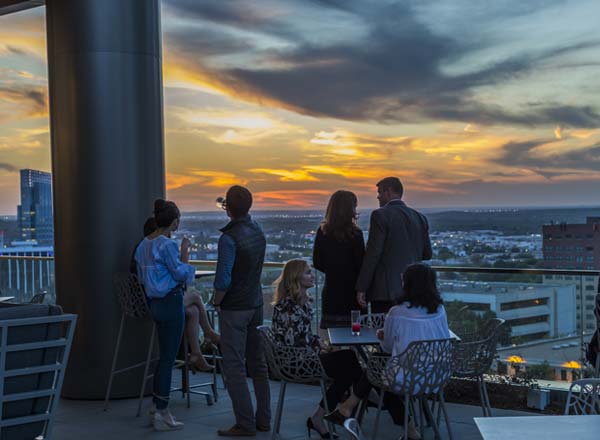 Rooftop bar Branch & Bird in Fort Worth