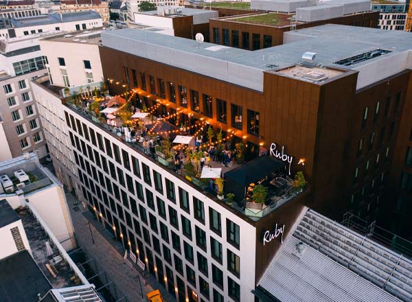 Rooftop bar Ruby Louise Rooftop Bar in Frankfurt