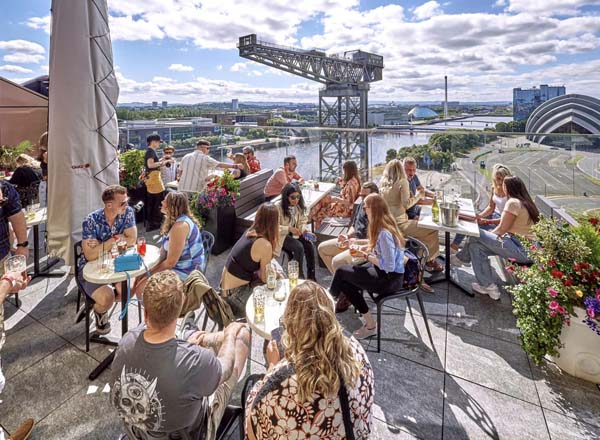Rooftop bar Glasgow Red Sky Bar in Glasgow