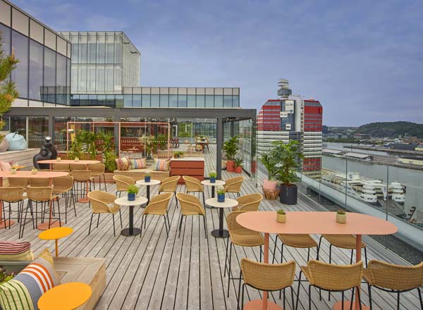 Rooftop bar Above at Scandic Göteborg Central in Gothenburg