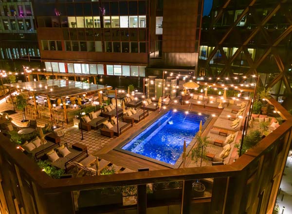 Rooftop bar PAM’S Pool Deck & Lounge in Gothenburg