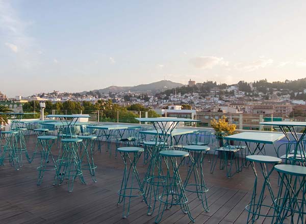 Rooftop bar B-Heaven at Barceló Carmen in Granada