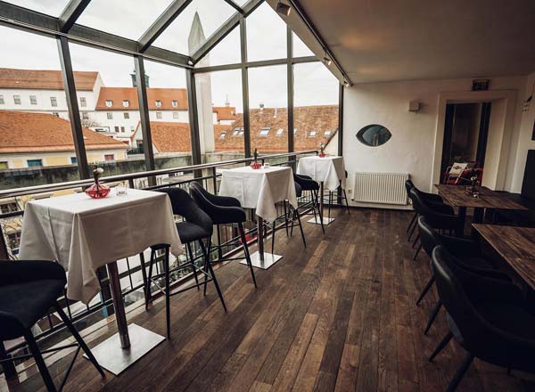Rooftop bar M1 Martinibar in Graz