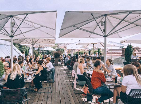 Rooftop bar Tagescafé Freiblick in Graz