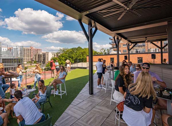 Rooftop bar Hoppin' GVL in Greenville, SC