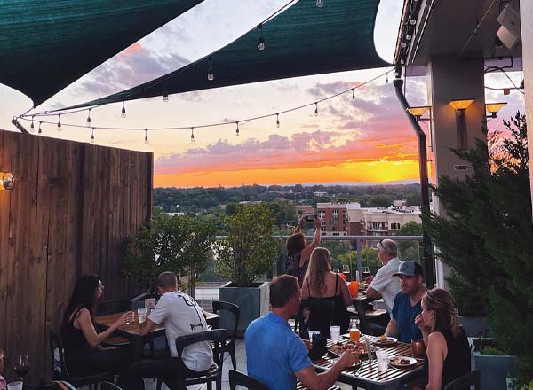 Rooftop bar UP on the Roof in Greenville, SC