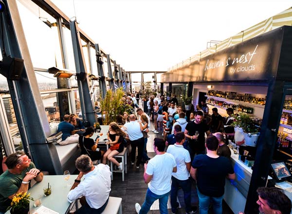 Rooftop bar Clouds - Heaven's Nest in Hamburg