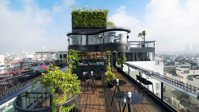 Rooftop bar Diamond Sky Bar in Hanoi