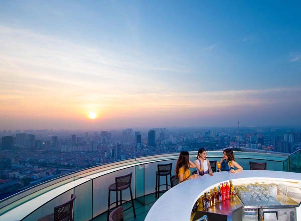 Rooftop bar Top of Hanoi in Hanoi