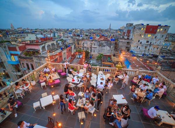 Rooftop bar La Guarida in Havana