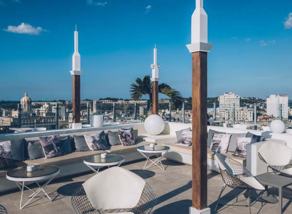 Rooftop bar Mirabana at Iberostar Parque Central in Havana