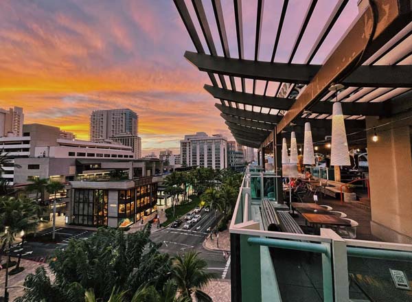 Rooftop bar Buho Cocina y Cantina in Honolulu, Hawaii