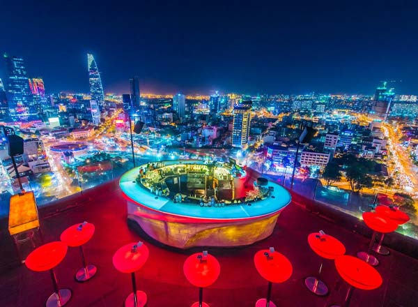 Rooftop bar Chill SkyBar Saigon in Ho Chi Minh