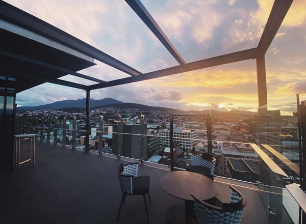 Rooftop bar Aura Hobart in Hobart
