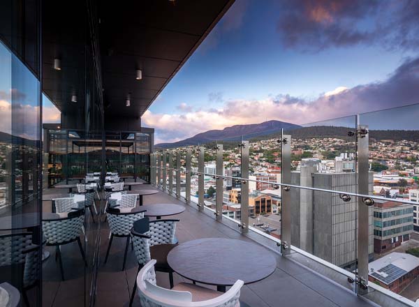 Rooftop bar Aura Hobart in Hobart