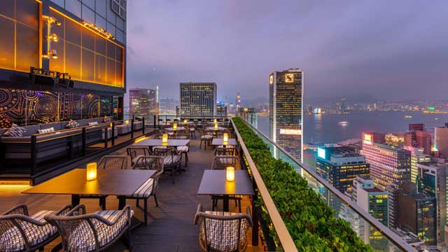 Rooftop bar Wooloomooloo Steakhouse (Wan Chai) in Hong Kong