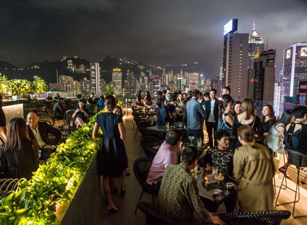 Rooftop bar ALTO in Hong Kong