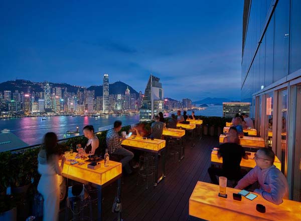 Rooftop bar EyeBar in Hong Kong