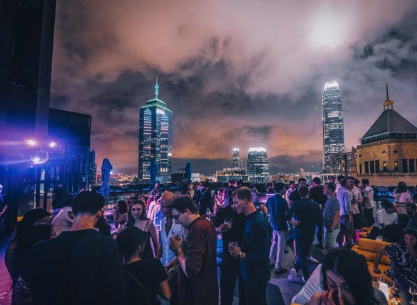 Rooftop bar Faye in Hong Kong