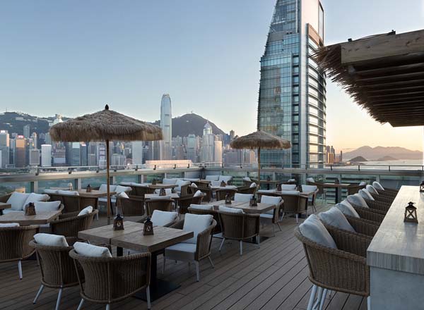 Rooftop bar KABOOM in Hong Kong