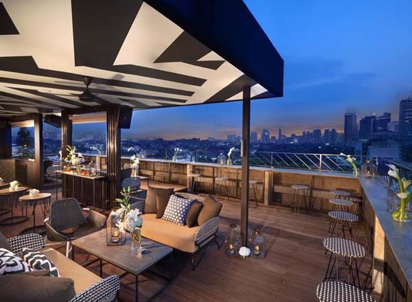 Rooftop bar Bart at Artotel in Jakarta