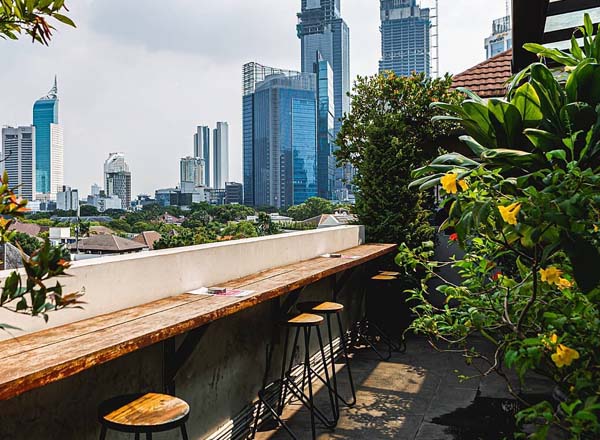 Rooftop bar Por Que No in Jakarta