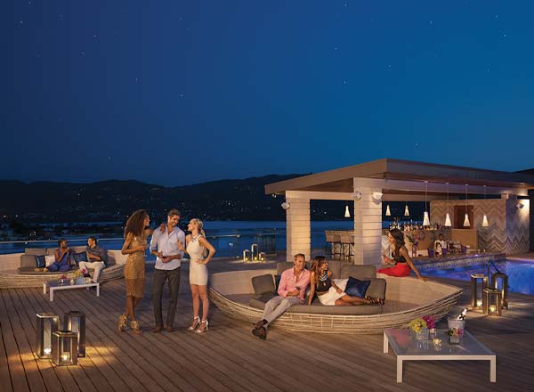 Rooftop bar Altitude at Breathless Montego Bay in Jamaica
