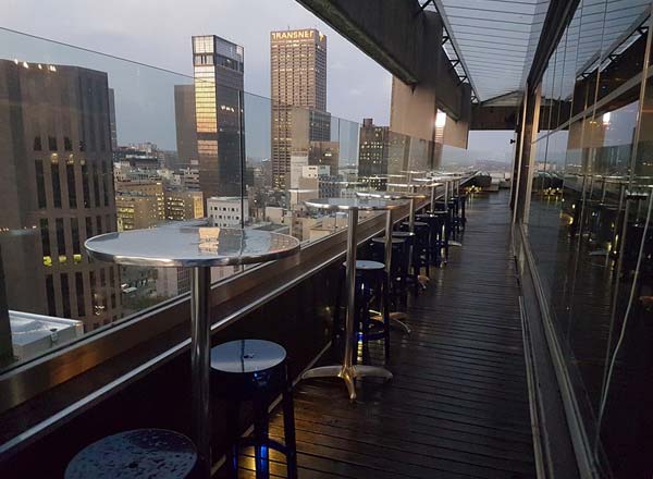 Rooftop bar Elevate in Johannesburg