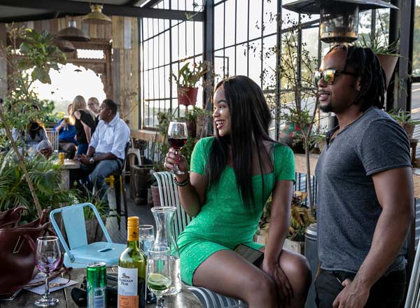 Rooftop bar Sir James van der Merwe in Johannesburg