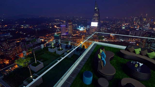 Rooftop bar U-bar at Invito Hotel in Kuala Lumpur