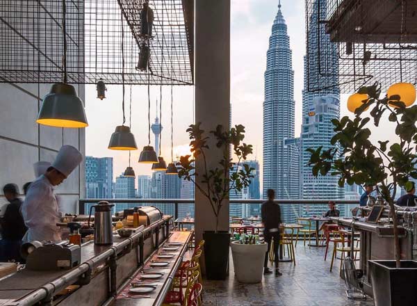 Rooftop bar Fuego at Troika Sky Dining in Kuala Lumpur