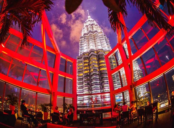 Rooftop bar Marini’s on 57 in Kuala Lumpur