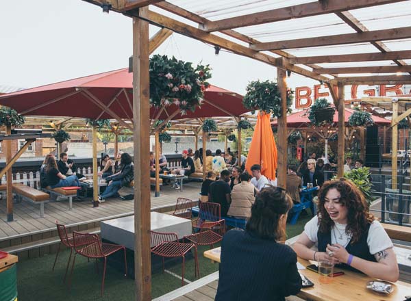 Rooftop bar Belgrave Music Hall & Canteen in Leeds