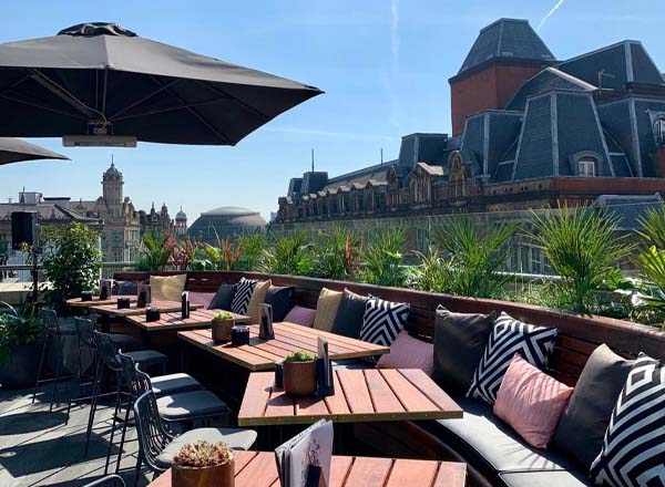 Rooftop bar The Alchemist Trinity in Leeds