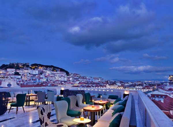 Rooftop bar Rossio Gastrobar in Lisbon