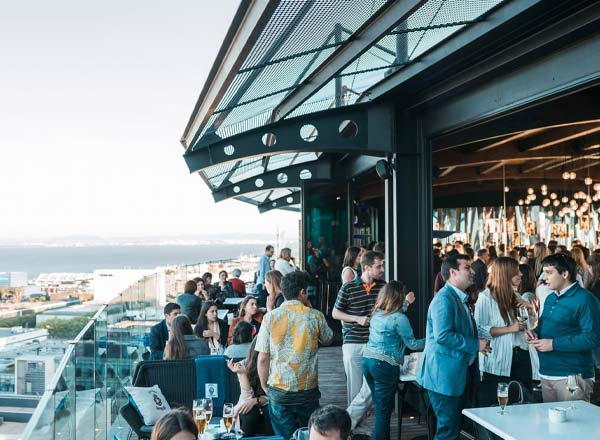 Rooftop bar Sky Bar Oriente in Lisbon