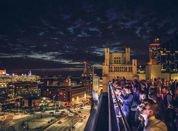 Rooftop bar Goodness Gracious Roof Garden in Liverpool