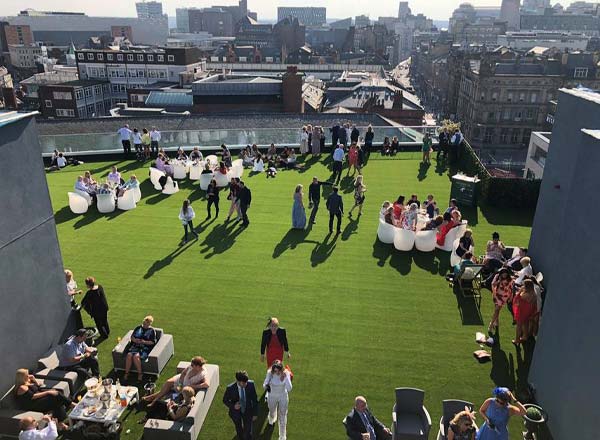 Rooftop bar Garden of Eden at The Shankly Hotel in Liverpool