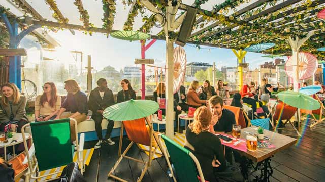 Rooftop bar FEST Camden in London