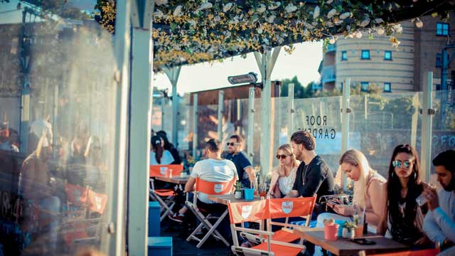 Rooftop bar FEST Camden in London