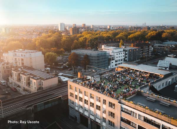 Rooftop bar Netil360 in London