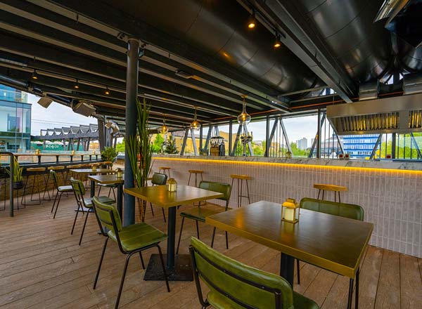 Rooftop bar The Lucky Club Camden in London