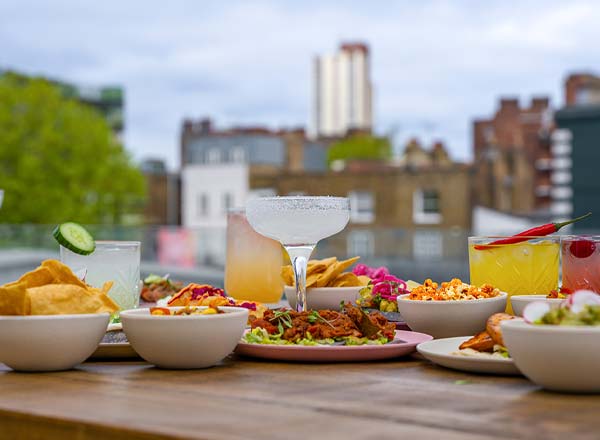 Rooftop bar The Lucky Club Camden in London