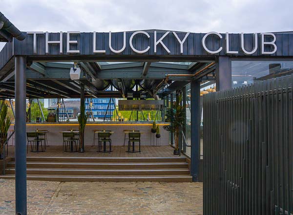 Rooftop bar The Lucky Club Camden in London