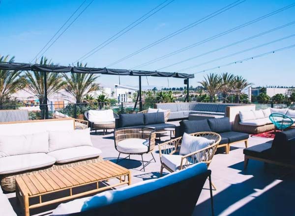 Rooftop bar Cork & Batter in Los Angeles