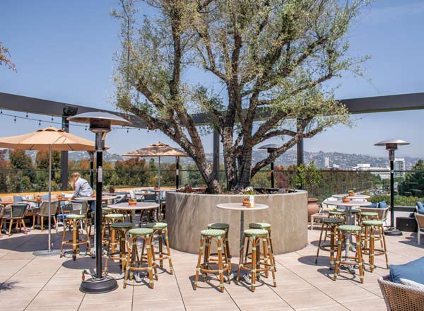 Rooftop bar Terra at Eataly LA in Los Angeles