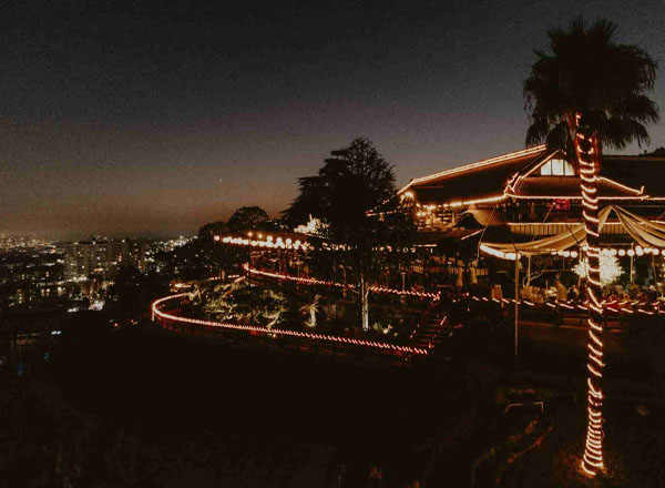 Rooftop bar Yamashiro Hollywood in Los Angeles