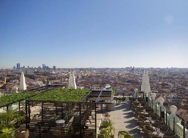 Rooftop bar Madrid Bar no rooftop 360º do Riu Plaza España em Madrid
