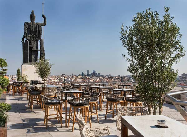 Rooftop bar Azotea del Circulo in Madrid